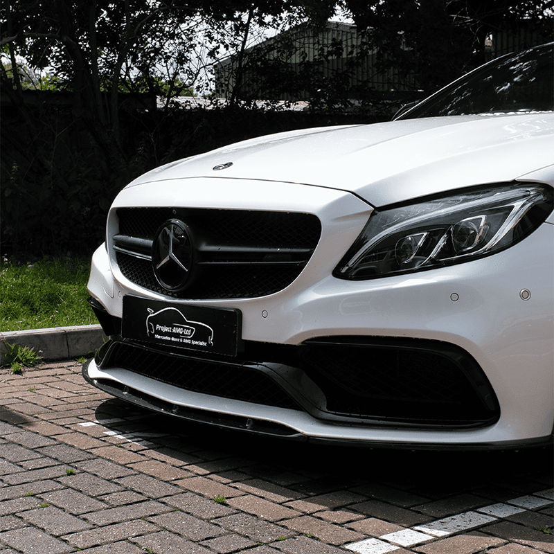 white mercedes